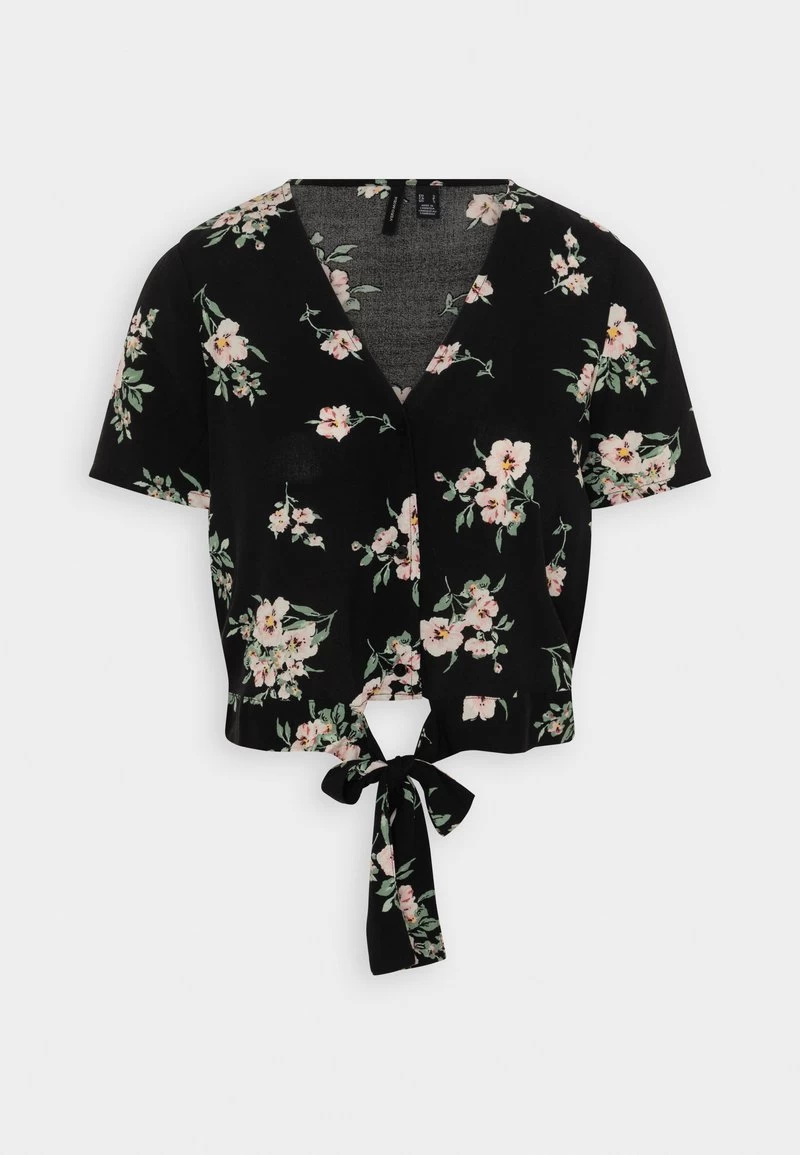 Vero Moda VMEASY TIE - Bluse - Black/multi-coloured 6 Vero Moda VMEASY TIE - Bluse - Black/multi-coloured – Bild 4