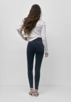 PULL & BEAR HIGH WAIST - Jeans Skinny Fit - Dark Grey -Frauen Geschäft a9e1cf16d6ac4f7e87dd9cb4e419851b