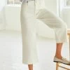 Next CROPPED WIDE LEG STANDARD - Flared Jeans - White