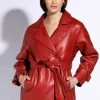 STYLISH ECO - Kunstlederjacke - Red