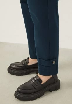 PETROL SNAP FASTENED - Stoffhose - Green 12 PETROL SNAP FASTENED - Stoffhose - Green -Frauen Geschäft b246599f4c4846fe964f7e95fab38652