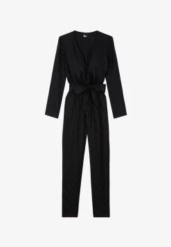THE KOOPLES FLUIDE JACQUARD LOGO - Jumpsuit - Black -Frauen Geschäft b286774acbad4c24b6805bdb4731323e 1