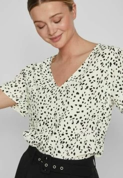 Vila MIT KURZEN ÄRMELN SCHÖSSCHEN - Bluse - Birch -Frauen Geschäft b321c8981e314f3590a6e606c84c5fdb