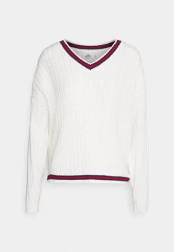 Hollister Co. PREPPY TURTLENECK - Strickpullover - White -Frauen Geschäft b330db55752d48fd86b367a2b9d16d61
