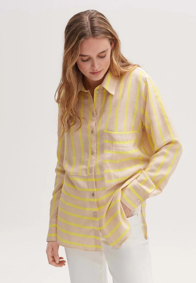 OPUS LANGARMBLUSE FASSILO - Hemdbluse - Feelgood Yellow 3 OPUS LANGARMBLUSE FASSILO - Hemdbluse - Feelgood Yellow