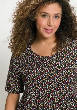 Ulla Popken LONG STIPPELTJES RONDE HALS KORTE MOUWEN - Bluse - Multicoloured 10 Ulla Popken LONG STIPPELTJES RONDE HALS KORTE MOUWEN - Bluse - Multicoloured -Frauen Geschäft b60428fdbb6246219a1f16047644400f