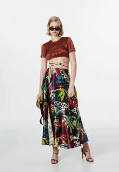 Twist CUT PATTERNED ENVELOPE - Wickelrock - Brown -Frauen Geschäft ba7d4600a50b4d09be2a6befe1ad413f 1