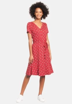 Bestseller 13 MARIA - Freizeitkleid - Rot Allover