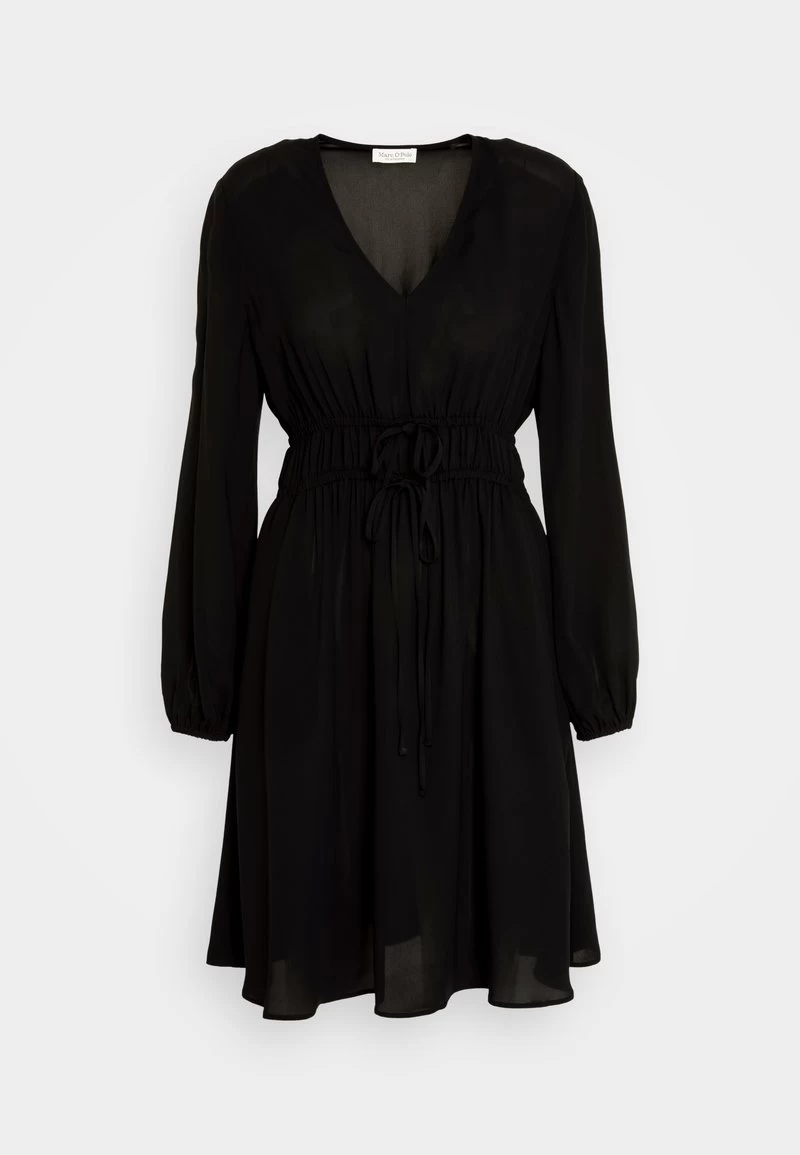 Marc O'Polo DRESS FEMININ STYLE DEEP V-NECK FITTED WAIST - Freizeitkleid - Black 7 Marc O'Polo DRESS FEMININ STYLE DEEP V-NECK FITTED WAIST - Freizeitkleid - Black – Bild 5