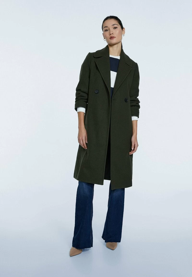 Stradivarius BASIC MIT GÜRTEL - Klassischer Mantel - Khaki 4 Stradivarius BASIC MIT GÜRTEL - Klassischer Mantel - Khaki – Bild 2