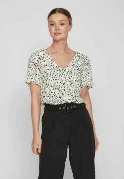 Vila MIT KURZEN ÄRMELN SCHÖSSCHEN - Bluse - Birch