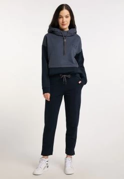 Elbsand IVALO 7/8 LÄNGE MIT GÜRTELSCHLAUFEN IM CH - Stoffhose - Dunkelblau -Frauen Geschäft c181e28e31aa498094464c182e3c8540 1