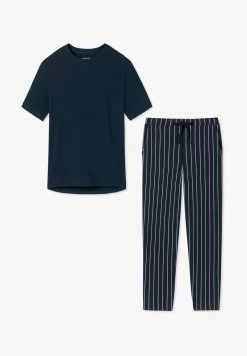 Schiesser ORGANIC - Nachtwäsche Set - Blau Gestreift Dunkelblau 12 Schiesser ORGANIC - Nachtwäsche Set - Blau Gestreift Dunkelblau -Frauen Geschäft c6e30e480bbb494e861689d221eed48b