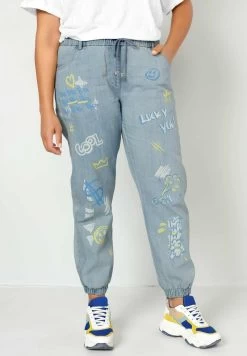 Jeans Straight Leg - Blue Bleached