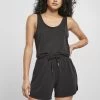 URBAN CLASSICS LADIES SHORT SLEEVELESS MODAL JUMPSUIT - Jumpsuit - Black