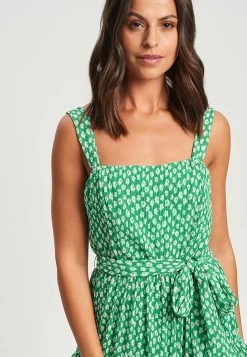 Tussah NATALIA - Maxikleid - Green Plisse -Frauen Geschäft c97b6c3fa92341e38c7b487b7f0fe7dd