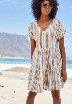 Next BLEND TIERED - Blusenkleid - Multi Stripe