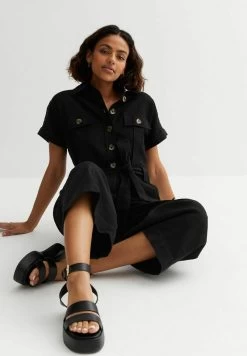 New Look PETITE BELTED UTILITY - Jumpsuit - Black -Frauen Geschäft ccbec7c6134b41f79bd1a44a342edd4c