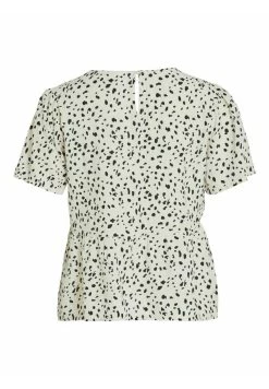 Vila MIT KURZEN ÄRMELN SCHÖSSCHEN - Bluse - Birch -Frauen Geschäft d2f3cbee328045fb88fec8b5bba81188