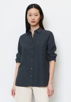 Marc O'Polo BOYFRIEND OVERSIZE AUS PAPER-TOUCH - Hemdbluse - Deep Blue Sea -Frauen Geschäft dcb2094ccdb34654929b051fa48d3897