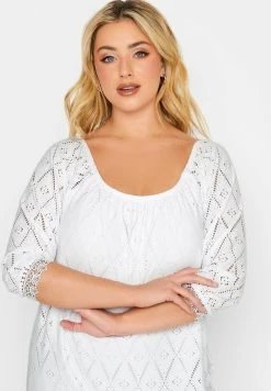CURVE POINTELLE TRIM - Bluse - White 11 CURVE POINTELLE TRIM - Bluse - White -Frauen Geschäft dcd38e371626474fb4e8749fc979b3b1