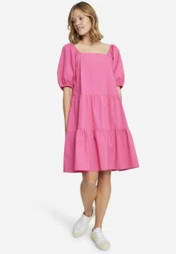 SQUARE NECK VOLANT - Freizeitkleid - Fuchsia -Frauen Geschäft ddf6560fde26401a8e401dcfa9e339f2