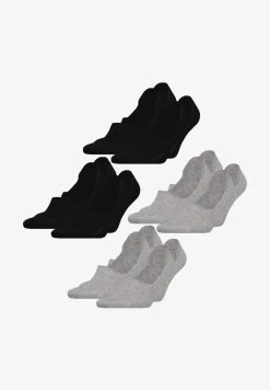 8 PACK - Füßlinge - Jet Black/middle Grey Melange