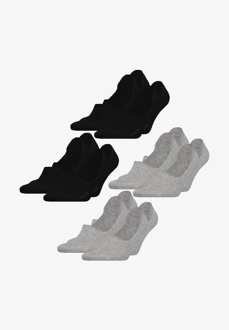 8 PACK - Füßlinge - Jet Black/middle Grey Melange 3 8 PACK - Füßlinge - Jet Black/middle Grey Melange