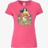 Logoshirt PRINT DC COMICS WONDER WOMAN STARS - T-Shirt Print - Pink