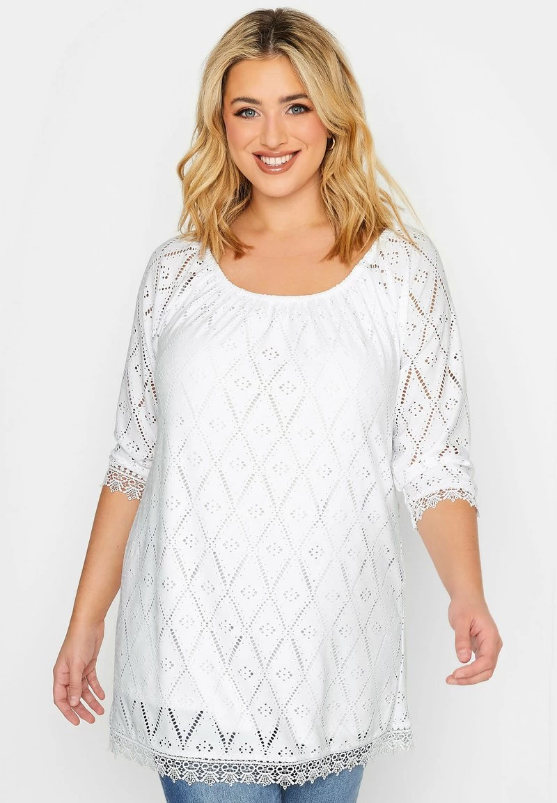 CURVE POINTELLE TRIM - Bluse - White 3 CURVE POINTELLE TRIM - Bluse - White