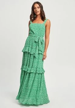 Tussah NATALIA - Maxikleid - Green Plisse -Frauen Geschäft e1e45c25fe264c33a166aa6cadad5813