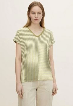 Tom Tailor T-Shirt Print - Olive Horizontal Stripe -Frauen Geschäft e6f8b5ab56fe4a988dfcf5110501c7a5 1