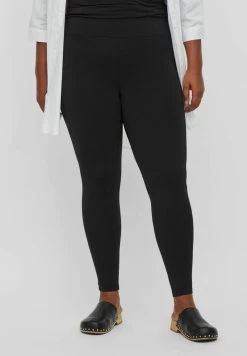 ONLY CARMAKOMA HIGH WAIST - Leggings - Hosen - Schwarz