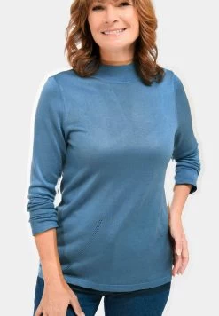 GOLDNER Strickpullover - Rauchblau