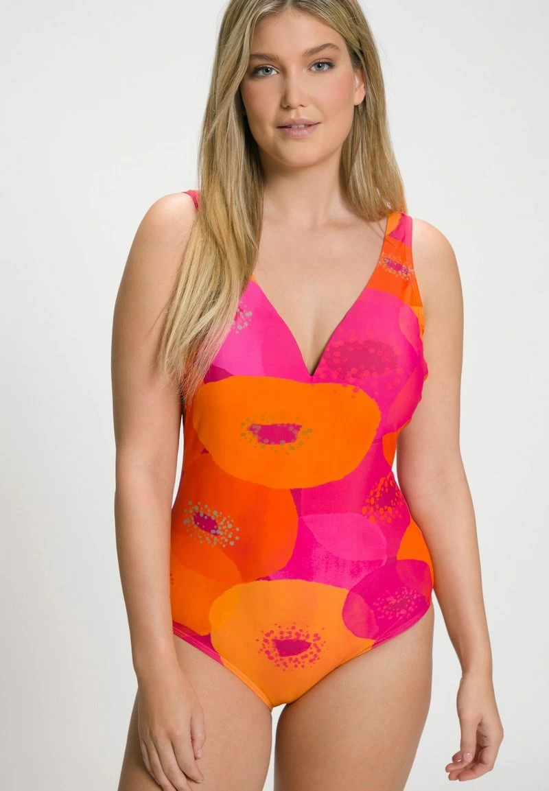 Ulla Popken Badeanzug - Dark Azalea Multi 3 Ulla Popken Badeanzug - Dark Azalea Multi