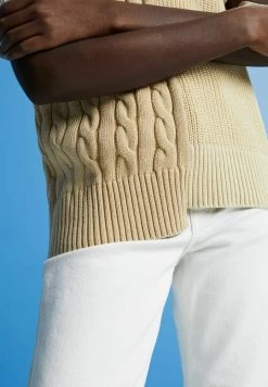 ESPRIT MIT V-AUSSCHNITT UND MUSTERMIX - Strickpullover - Beige -Frauen Geschäft ef5887d6e1044ba092e0bcda32714219