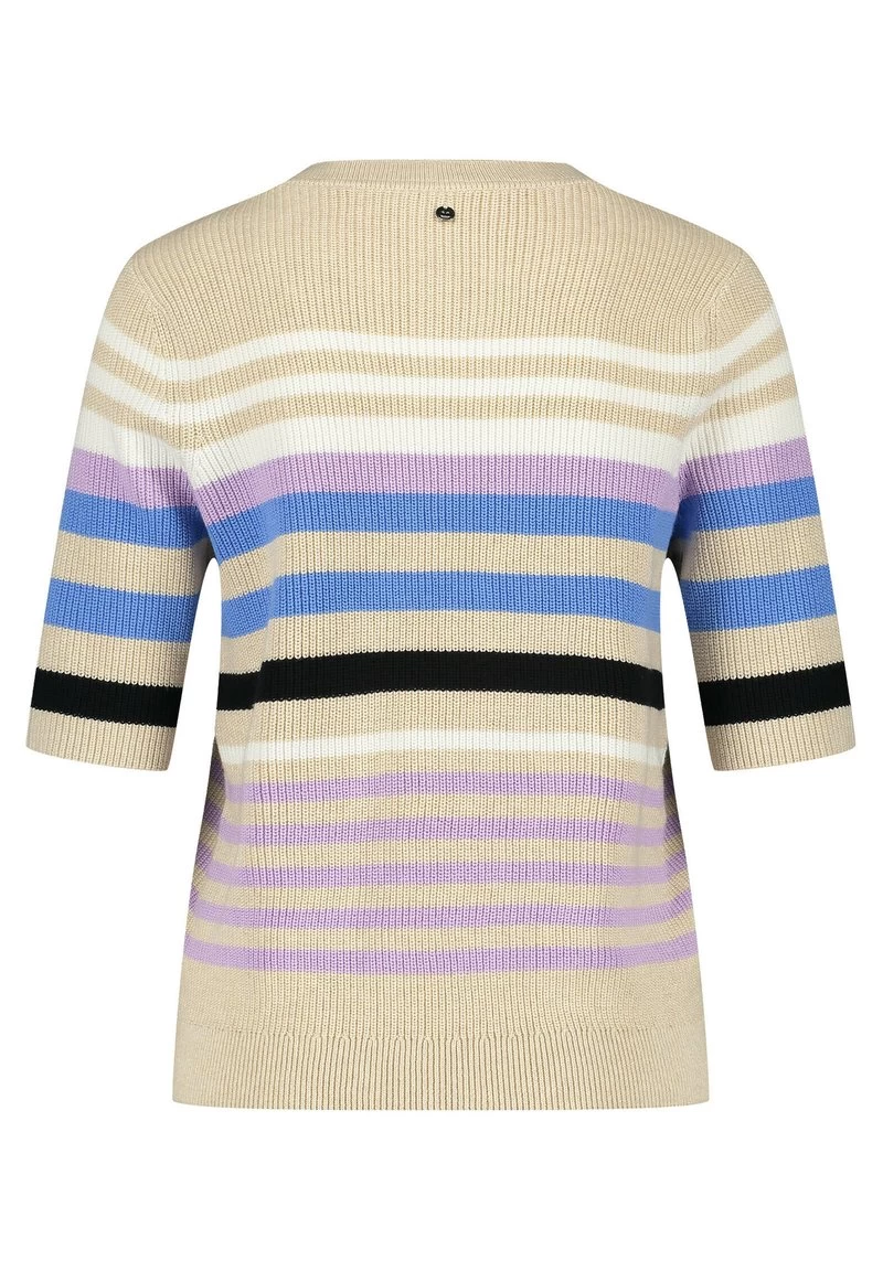 MIT STREIFENDESSIN - T-Shirt Print - Ecru Weiss Lila Pink Ringel 4 MIT STREIFENDESSIN - T-Shirt Print - Ecru Weiss Lila Pink Ringel – Bild 2