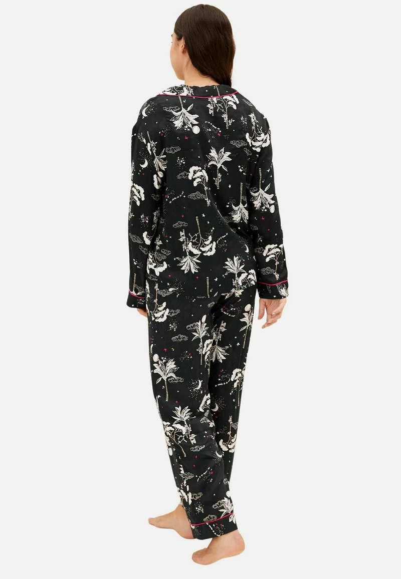 Marks & Spencer VISCOSE SATEEN FLORAL REVER SET - Nachtwäsche Set - Black Mix 4 Marks & Spencer VISCOSE SATEEN FLORAL REVER SET - Nachtwäsche Set - Black Mix – Bild 2