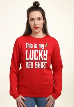 Henry Tiger STAR TREK LUCKY RED SHIRT - Sweatshirt - Red -Frauen Geschäft f27c94c53a6740969e90a42e4b0bff7c