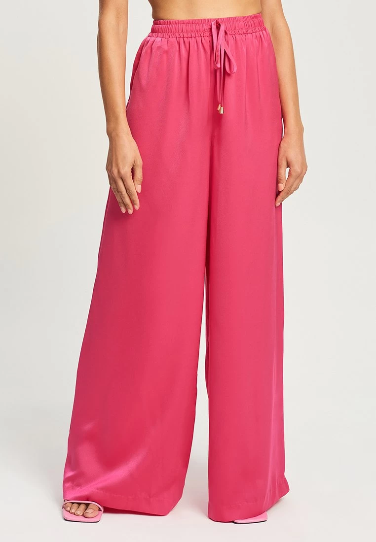 Tussah VERA - Stoffhose - Hot Pink 3 Tussah VERA - Stoffhose - Hot Pink