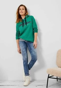 Cecil MIT WORDING - Kapuzenpullover - Grün -Frauen Geschäft f5db1da244084bc886dd8d04199bb031