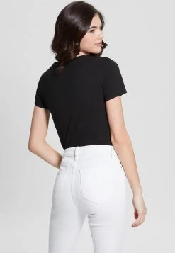 Guess SS CN SHADED LOGO - T-Shirt Print - Schwarz -Frauen Geschäft f7bdb6649a5f41739c85c50c2aa930da