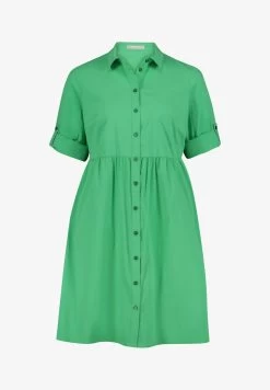 MIT KNOPFLEISTE - Blusenkleid - Kelly Green -Frauen Geschäft f813e54bf5884461b9baecee8eb70360