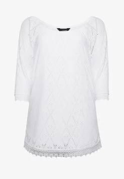 CURVE POINTELLE TRIM - Bluse - White 12 CURVE POINTELLE TRIM - Bluse - White -Frauen Geschäft f8290a82984c437eb850a9e46aebdd1e