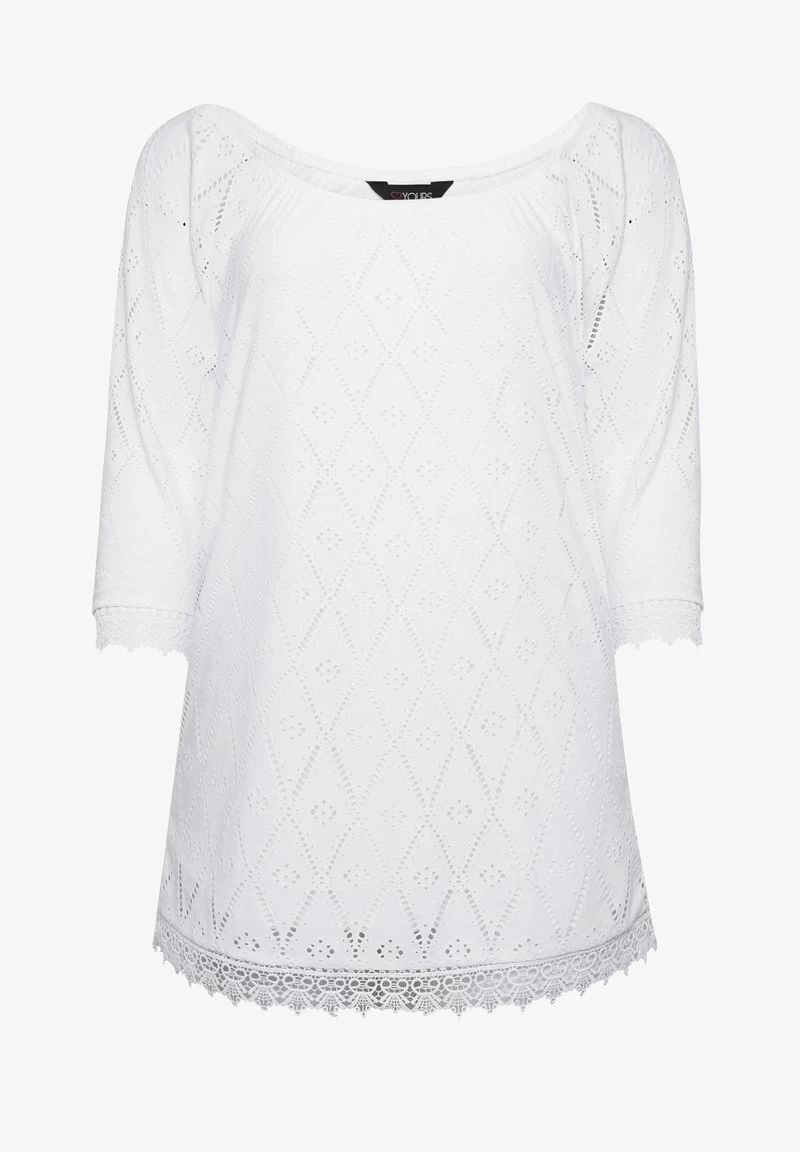 CURVE POINTELLE TRIM - Bluse - White 7 CURVE POINTELLE TRIM - Bluse - White – Bild 5