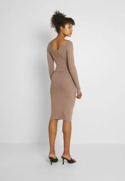 Even&Odd V AUSSCHNITT RIPP MINI STRICKKLEID - Etuikleid - Taupe -Frauen Geschäft f973be909d2d4669b216a728c6e180a5