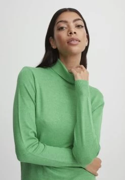 B.young ROLLNECK - Strickpullover - Ming Green Melange -Frauen Geschäft faed1368bc6e4e1d82135e11c56dd671