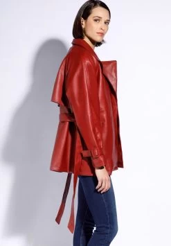 STYLISH ECO - Kunstlederjacke - Red 12 STYLISH ECO - Kunstlederjacke - Red -Frauen Geschäft fcf1773b9ede41658d5c46662ba9f59d